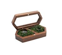 Caja de madera para guardar anillos, Joyero de madera multicolor for anillos, ideal for viajes. Perfecto for guardar collares y pendientes. Un regalo for bodas(Color-4)