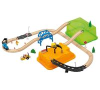 Caja de madera para juego de trenes