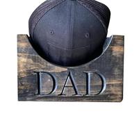 Caja de madera para sombreros de béisbol del Día del Padre, estante apilable para gorras, organizador de exhibición para guardarropa, dormitorio, sala de estar, estantería, regalo para coleccionista