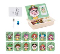 Caja de magnética, juego de asociación para niños pequeños, actividades creativas para viajes con funda para guardería, guardería, casa y niños