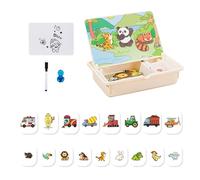 Caja De Magnético - De Imagen para Asociar para Niños | Actividades Creativas de Viaje con Estuche de Transporte para Niños Niñas Guardería Infantil