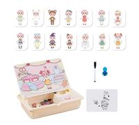 Caja De Magnético para Niños,Juego Educativo Magnético Preescolar | Juegos De Viaje Creativos con Estuche para Niños Pequeños Edad 3+,Juguetes Educativos para Y Niñas De 3+ Años