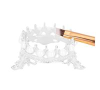 Caja de manicura con corona Portalápices para arte de uñas Portalápices chapado en oro Portalápices con corona Nail Art Diseño para uso doméstico para uñas DIY (Portalápices plateado)