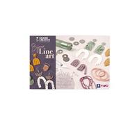 Caja de manualidades creativas - FIMO - Joyas de Line art - Multicolor - 12 bloques de FIMO - 19 formas de extrusión