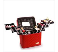 Caja de maquillaje Bolso de lavado cosmético de gran capacidad de lady profesional Caja de almacenamiento de múltiples capas Caja de almacenamiento portátil Caja cosmética Caja de maquillaje profesion