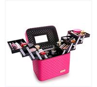 Caja de maquillaje Bolso de lavado cosmético de gran capacidad de lady profesional Caja de almacenamiento de múltiples capas Caja de almacenamiento portátil Caja cosmética Caja de maquillaje profesion
