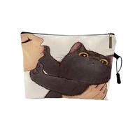 Caja de maquillaje Bolso de maquillaje de gato de besos lindo con el modelo de impresión Bolsa de organizador lindo bolsa for bolsas de viaje bolsa de cosmética de la bolsa Caja de maquillaje profesio