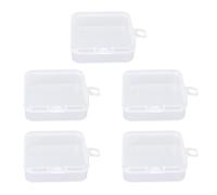 Caja de Maquillaje hojaldre Estuche de Almacenamiento Transparente Anillo de Arete Llave abds plástico portátil 5pcs Conveniente Oficina de Viaje