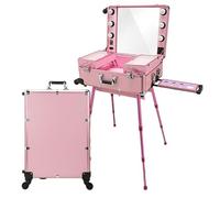 Caja de Maquillaje Multifuncional, Soporte extraíble, Almacenamiento en Capas, fácil de Llevar, Caja de Almacenamiento de Herramientas de Maquillaje de Gran Capacidad (C)