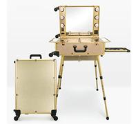 Caja de Maquillaje Multifuncional, Soporte extraíble, Almacenamiento en Capas, fácil de Llevar, Caja de Almacenamiento de Herramientas de Maquillaje de Gran Capacidad (E)