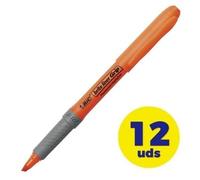 Caja de Marcadores Fluorescentes Bic Brite Liner Grip/ 12 unidades/ Naranjas