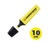 Caja de marcadores fluorescentes stabilo boss original/ 10 unidades/ amarillos