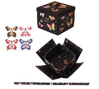 Caja De Mariposas Voladoras - Regalo A Con Mariposas Mágicas Voladoras, Caja Decorativa De Mariposas | Caja De Regalo De Mariposa Para Fiestas De Cumpleaños, Juguete De Broma De Mariposa Para