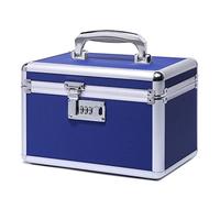 Caja de Medicamentos, 25.9x17.3x17.3cm, Medicinas y seguridad en el hogar, caja multifuncional con cerradura combinada, Incluye caja de pastillero portátil de bolsillo (azul/pequeña)