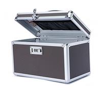 Caja de Medicamentos, 31.0x18.3x19.3cm, Medicinas y seguridad en el hogar, Caja multiusos equipada con cerraduras, Incluye caja de pastillero portátil de bolsillo (café/mediano)