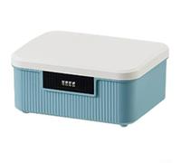 Caja de medicamentos, 9L segura con cerradura, almacenamiento impermeable para oficina en casa, caja de acabado de archivos de privacidad para organizar documentos personales (azul)