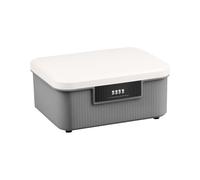 Caja de medicamentos con cerradura, caja portátil con llave con contraseña, organizador de gran formato para documentos, colección de medicamentos