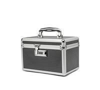 Caja de medicamentos con combinación, caja de almacenamiento de medicamentos con cerradura, caja de primeros auxilios vacía, organizador médico (gray, small)