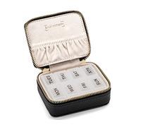 Caja de medicamentos de viaje con organizador extraíble de vitaminas y suplementos de siete días - Organizador de pastillas de viaje