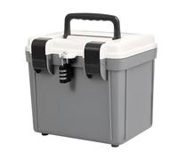 Caja de medicina con cerradura, caja de seguridad portátil con combinación, contenedor ligero con cerradura para medicamentos, almacenamiento con contraseña para carpetas de documentos, colección de