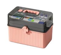 Caja De Medicina, Con Diseño Claro Y Visible, 30x20x18 Cm, Contenedor De Suministro Médico De 3 Capas, Caja De Organizador De Almacenamiento De Medicamentos, Portátil Y Listo Para Viajar, Para El Hoga