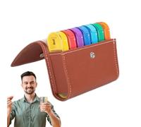 Caja de medicina familiar para 7 días, pastillero con compartimentos grandes,Pastillero - Organizador de pastillas medicinales, estuche planificador de medicinas, organizador diario de pastillas, 4 co