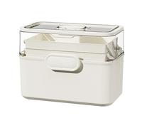 Caja de medicina, multipropósito Pill Aid Organizer, 11,22 x 4,72 x 8,27 pulgadas Compact Removable Storage Container, Family Medication Box Bins with Handle Ideal for Home, Work and Travel