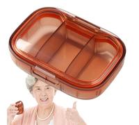 Caja De Medicina - Organizador De Cajas De Pastillas Portátiles | Cajas De Pastillas Para Dispensadores De Medicamentos, Estética De Caja De Pastilla Transparente, Organizador De Píldoras A Prueba De