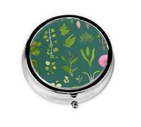 Caja de medicina pequeña de tres compartimentos para flores y plantas, portátil, puede almacenar vitaminas, aceite de pescado y productos de salud.