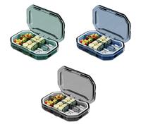 Caja de Medicina Port?til 6 Rejillas, Gran Capacidad, Sellada, Transparente, Resistente A la Humedad, Peque?a Almacenamiento Joyer?a