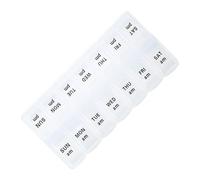 Caja de medicina portátil - 7 Day Pill Case 2, Times Daily AM PM, organizador semanal de píldoras, soporte para medicamentos de viaje, contenedores de almacenamiento extraíbles | Organizador de