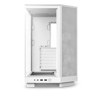Caja de medio torre - NZXT - CC-H61FW-R1 - H6 Flow RGB - Doble cámara - Ventiladores RGB incluidos - Blanco