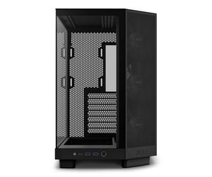 Caja de medio torre - NZXT - H6 Flow RGB - Doble cámara - Ventiladores RGB incluidos - Negro