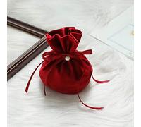 Caja de merienda Bolsa de dulces de boda de terciopelo Bolsa de regalo con cordón Festival para fiesta creativa Snack box para dulces snack organizador de boda casera Vino ros