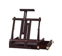 Caja de mesa de madera, Caballete de mesa de madera portátil y plegable, for guardar pinturas al óleo y bocetos, multicolor(Color 2)