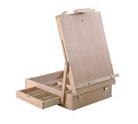 Caja de Mesa portátil de Madera de Haya para bocetos de Artistas, Mesa de Almacenamiento de Escritorio para Adultos y niños Que dibujan y pintan 32 * 43 * 11,5 cm