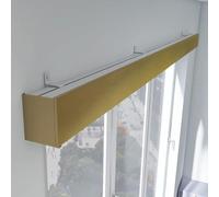 Caja de metal para cortina con rodillos silenciosos para una fácil operación, montaje en pared/techo, cubierta de barra de cortina, elegante y funcional, solución de decoración del hogar