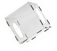 Caja de molienda acrílica con 2 agujeros para pulir y pulir, cubierta antipolvo para herramientas de grabado, caja protectora transparente, 200 x 200 x 200 mm (200 x 200 x 200 mm)