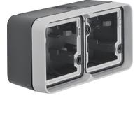 Caja de montaje doble horizontal 2 Berker W.1 6719323505