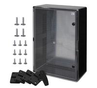 Caja de montaje en pared Caja IP65 Caja industrial Caja vacía Plástico ABS vacía Placa de montaje de la caja Cierre Serie BOXEXPERT Fleet Varios tamaños Negro transparente (500x400x240mm)