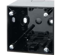 Caja de montaje en superfície, 1 elemento con abrazadera, INTEGRO, negro, brillo