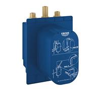 Caja de montaje oculta para 36321000 con instalación de pared mixta con brida adhesiva para sellar la pared, 2 válvulas de cierre, 16 x 17 x 6,6 centímetros, color azul cromo (Referencia: 36322001)