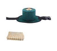 caja de moxibustión, Cubierta de tela sin humo madera maciza, Kit palo Moxa disponible for puntos acupuntura, alivio del dolor, fatiga, todo el cuerpo(Small size)