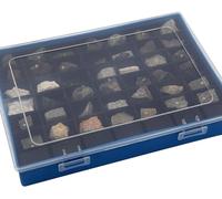 Caja de muestras de minerales, cristal mineral natural enseñanza de decoración mineral para estudiantes - Contiene 42 tipos de minerales, decoraciones naturales, decoraciones de escritorio, muestras
