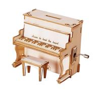 Caja de música 3D Wooden Puzzle Magic Piano - Wooden Puzzle Gear Model Building Kit | DIY Construction Craft, Home Desk Decoration & Unique Wood Gift