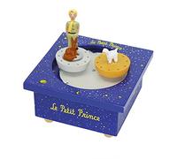 Caja de música / caja musical animada de madera con el principito, la oveja y el zorro en movimiento y mecanismo musical de resorte de 18 notas - Romance anónimo - Juegos prohibidos (Fernando Sor).