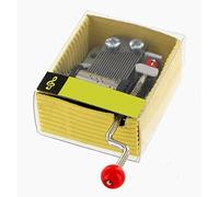 Caja de música/Caja Musical de cartón y Metal con Mecanismo Musical de manivela de 18 Notas y Ventana Transparente - O du fröhliche