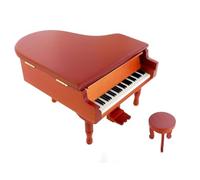Caja de música/Caja Musical de Madera en Forma de Piano de Cola en Miniatura con Espacio de Almacenamiento y Mecanismo Musical de Resorte de 18 Notas - El Lago de los cisnes (Tchaïkovski)