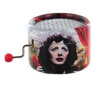 Caja de música/caja musical de manivela de cartón adornado sobre el tema de Edith Piaf con mecanismo musical de manivela de 18 notas - La vie en rose - La vida en rosa (Louiguy/Edith Piaf)
