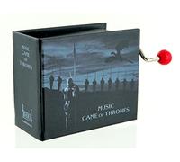 Caja de música/caja musical de manivela de cartón decorado en forma de libro con mecanismo musical de 18 notas - Game of the thrones - Juegos de tronos (tema principal)